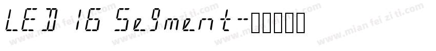 LED 16 Segment字体转换